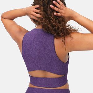 NWT Outdoor Voices Slashback Crop Top Bra in Blackberry Purple